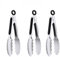Pinzas de cocina pequeñas de 7 , juego de 3, pinzas para hielo de acero inoxidable, mini pinzas para servir para aperitivos, ensalada, buffet