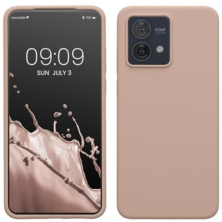 kwmobile Carcasa Compatible con Motorola Moto G84 5G Funda - Case TPU y Silicona antigolpes - Apto Carga inalámbrica - Rosa Palo