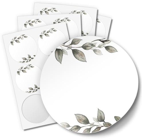48 Geschenkaufkleber ZUM BESCHRIFTEN für Hochzeit Geburtstag Danke Taufe Etiketten Gastgeschenk rund 4cm Motiv 5