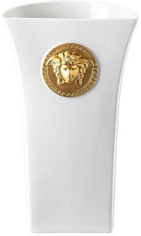 Versace by Rosenthal – Vaso Medusa Madness – Bianco Oro – Porcellana – 26 cm