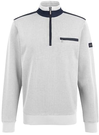 bugatti Herren Sweatshirt Troyer Brusttasche Baumwolle