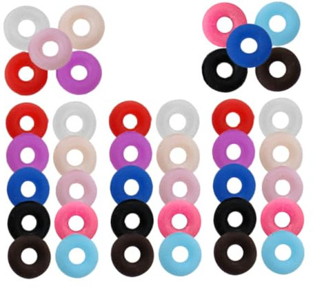 ibasenice 100pezzi Stopper Antiscivolo Per Creazione Gioielli Anelli Fissaggio Per Bracciali e Collane Colori Differenti Accessori Versatili e Pratici
