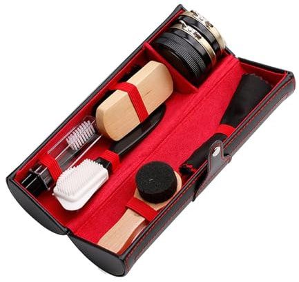 Amagogo Schuhpflegeset für Herren und Damen, Schuhreiniger mit Schuhbürsten, Schuhputzset, 10 Stück