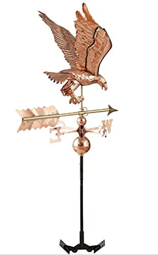 UPLKECNZD Girouette Eagle, girouette de Toit en cuivre Violet Girouette de Jardin extérieure Outils de Mesure Professionnels Girouette, cuivre