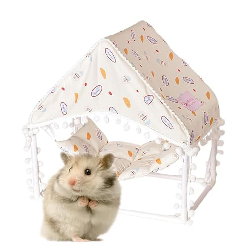 Kleintierhäuser und Lebensräume – Kleintierzelt, Kleintierheim | Atmungsaktives Hamsterversteck, Hamsterhütte, komfortabler Hamsterlebensraum, Hamsterkäfig-Zubehör für Hamster, Meerschweinchen