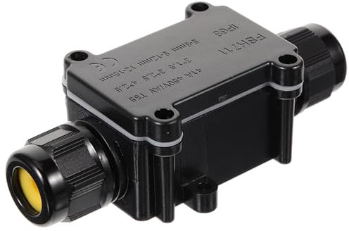 Gadpiparty Scatola Elettrico Cavo Presa Prolunghe Connettori Filo Impermeabili Giunzione Prolunga Impermeabile Tappo Resistente Alle Intemperie All'aperto Pc Black
