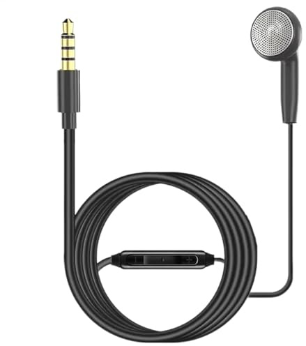 Auricolare a faccia singola - cuffia a orecchie singolo cablata, auricolare cablato mono | Aurno di studio del lavoro con microfono, controllo del filo auricolare semplice per casa, uffici, studenti,