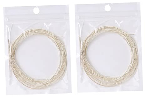 Gitarrensaiten 2 Beutel aus Nylon und Metall für Klassische Gitarre | Beige Ausführung, Angenehmes Spielgefühl, Ausgewogene Lautstärke, Leicht zu Entfernen, für Elektrische Gitarre