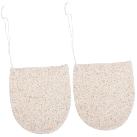 DRESSOOS Moufles Nettoyants Visage Lot de 2 Éponges Exfoliantes Gommage Doux Nettoyage en Éponge Solide