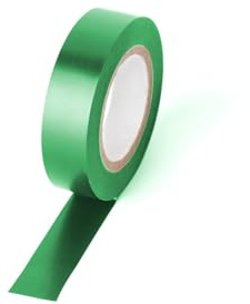 VoltShine PVC-Isolierband, 0,13 mm x 17 mm x 10 m, grün, ideal zum Isolieren, Schützen und Verbinden von elektrischen Kabeln und Verbindungen.