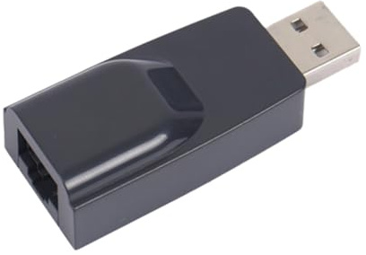 Quystetes Adaptador USB A Ethernet LAN RJ45, Tarjeta de Red USB 2.0 de 100 Mbps para PC, Portátil, Decodificador DVB, Sin Unidad, Color Negro