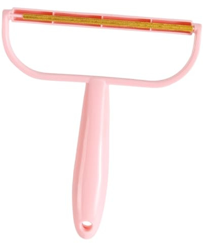 VALICLUD Strumento per Rimuovere Pelucchi e Pelo Animale, Spazzola Doppia Lato in Plastica Manico Antiscivolo per Vestiti, Tappeti e Coperte – Colore Rosa
