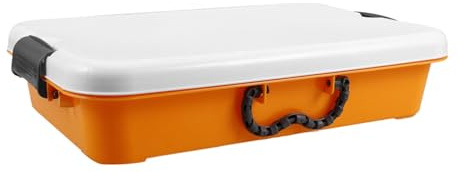 CLISPEED Contenitore Portatile Per Giocattoli e Sabbiera in Plastica Con Coperchio, Baule Porta-giocattoli Da Interno e Esterno Con Maniglia, Organizer Per Giochi e Materiali Creativi Bambini