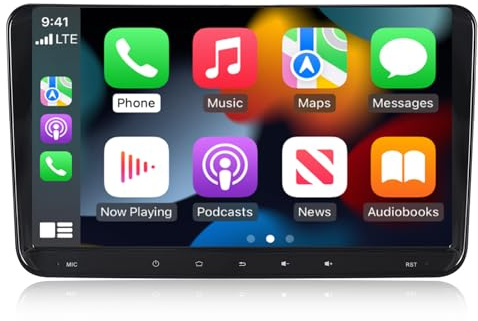 ACAVICA Android Autoradio 9 Zoll für VW Golf 5 6 Passat B6 Polo Touran Caddy, 4GB+64GB Octa-Core, Wireless CarPlay & Android Auto für Skoda Seat, DSP Bluetooth 5.0 GPS Navi, Carplay Display