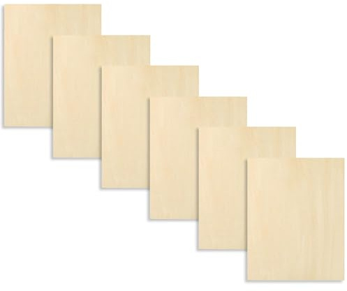 Láminas de Tilo, Madera Natural Sin Acabado Para Manualidades, Para Corte CNC Proyectos Arquitectónicos Arte Tinte Pintura Pirograbado