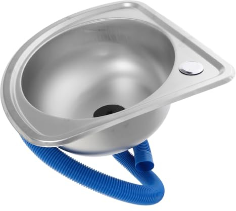 HAWILLOSCH Évier en Acier Inoxydable Petit Format 1 Cuve pour Camping-Car, Évier Mural Compact Multifonction, Acier Inoxydable Solide, La Cuisine Mobile Et Salle De Bain Camping Été
