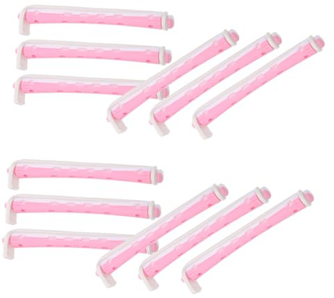 VALICLUD Set 12 Pezzi Bigodini per Chioma Donna, Design Semplice e Delicato, Materiale Pp Resistente, Effetto Permanente di Ricci, Portatile per Uso a Casa in Viaggio