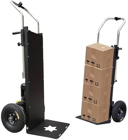 Generisch Treppensteiger Sackkarre Elektrisch Arbeitssparender Elektrischer Sackkarre Treppen Hoch Und Runter Elektrischer Tragfähigkeit 400 Kg Für Den Einfachen Transport Schwerer Möbel,Schwarz