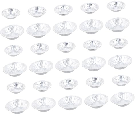 POPETPOP 500 pezzi Stampi per Dolci in Alluminio Formine Crostatine e Cupcake Rotonde per Muffin Pudding e Torte Miniature Usa e Getta per Cottura Facile e Veloce
