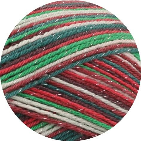 LANA GROSSA Meilenweit 100 Merino Christmas | Sockengarn aus Merino-Wolle, waschmaschinenfest | Handstrickgarn aus 80% Schurwolle & 20% Polyamid | 100g Wolle, Stricken & Häkeln | 420m Garn FB 6803