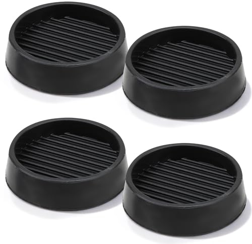 4 Stück 5x5cm Rund Gummi Möbeluntersetzer, rutschfeste Greifer-Möbelfüße, Schwarz Antirutsch Pads Möbel aus Gummi Möbelbeinschoner für Hartholzböden Möbelbeine Tische Sofas