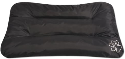 Tomostar Hundematratze, Kissen, Hundebett, Größe XL, Schwarz, 100 x 70 x 8 cm