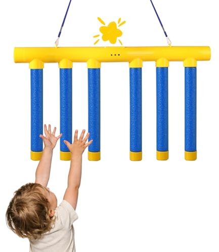 OWEVBU Reflex Drop Sticks Challenge Game - 3 Adjustable Speed Modes, Hand-Eye Coordination & Reaction Time Training Toy with Remote Control, Fast Catch Falling Sticks Game for Adults & Teens (Yellow)
