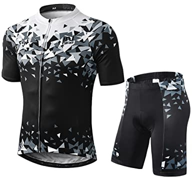 INBIKE Ropa Ciclismo Hombre Verano Trajes de Ciclismo Equipacion Bicicleta Maillot MTB+ Culote Bicicleta 3D Badana Gel(XXL)
