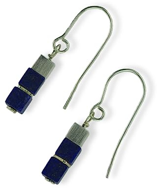 Würfel-Ohrhänger Lapislazuli