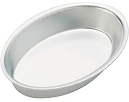 Stampo Pasticciotto 6 Formine Stampo Ovale, Alluminio Antiaderente, ,Forma Ovale con Bordo 10,5 x 7 X h2.3 cm