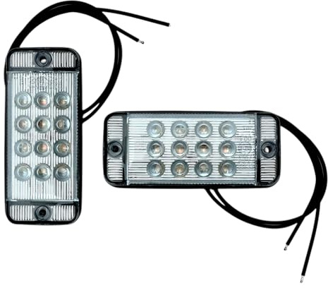 MelTruck 2x LED Nebelschlussleuchte für Anhänger, LKW, PKW, Transporter, Caravan, Bus, Van, Traktor, Trecker, Bagger, Wohnmobil, Auflieger, Schlepper – 12V/24V, 12 LEDs, IP66/IP68