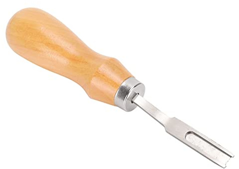 Coltello per smussare in pelle Coltello per smussatura taglierina larga francese Tagliabordi in pelle Coltello per sbucciare Manico in legno Strumento per tagliare il cuoio per artigianato fai-da-te