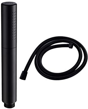 Brass Pressurized Black Dual Function Hand-held Shower Set Household Bathroom Shower Head Water Heater Shower Head leisurely (Color : Chrome kit 3) (Matt Black Kit 2)