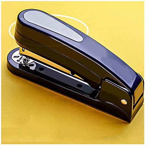 AQUETI Heftgerät Hefter 360 Rotation Heavy Duty Hefter Use24 / 6 Heftklammern Mühelose Lange Hefter Schulpapierhefter Büro Bücherbinderbedarf Büroheftgerät Bürotacker (Blue : A)