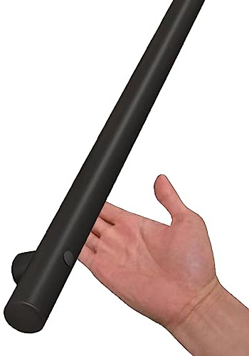 Drsyffsup Handlauf aus Edelstahl, Innen- und Außenhandlauf für Gartentreppen, schwarz-Mattes Handstützgeländer für Außen- und Innengeländer mit komplettem Kit (Size : 140cm)