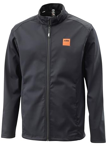 KTM Pure Softshell-Jacke, langärmelig, winddicht, Schwarz, X-Large
