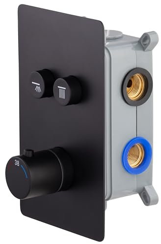 Mitigeur de douche thermostatique encastrable SWITCHEA noir by eurosanit