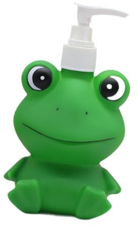 perfk Lustiger Seifenspender 300 ml - Nachfüllbare Pumpflasche für Badezimmer & Küche - Niedliches Design als Geschenk für Erwachsene & Kinder, Frosch