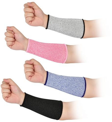 flintronic Maniche Resistenti al Taglio, 2Paia Protezioni per Braccia di Protezione Anti-taglio Livello 5, Manicotti Braccia per Pelle Sottile, Lividi Maniche, per Lavori in Cucina da Giardino