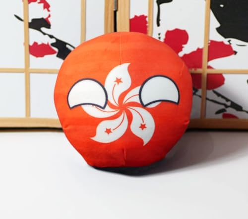 GANGKJDS 20cm 9cm Poland Ball Country Ball Mexico, UK, Chile, Canada, Poland Country Ball Festival Gift, Country Ball, National Flag Decoration(Hong Kong,20cm)