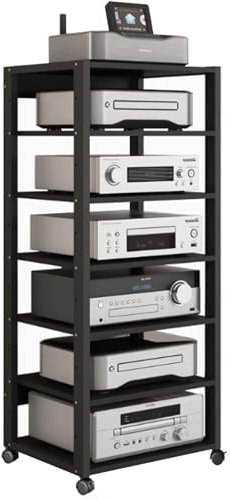 YVZYLXH HiFi Rack Router Schrank Tv Regal mit verstellbaren Regalen,AV-Medienständerschrank CD-Player-Ständer bodenstehendes Audio-Rack Für Stereokomponenten Für Wohnzimmer Haus Büro