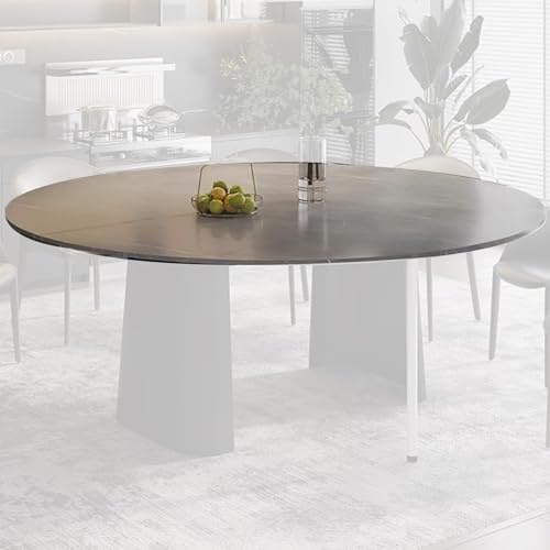 Escritorio Redondo Plegable Tablero Mesa Plegable Redondo de Resistencia, Tableros de Mesa Redondos de Madera que Ahorran Espacio para Patio, Extensor de Escritorio Plegable Portátil Encimera Temporal