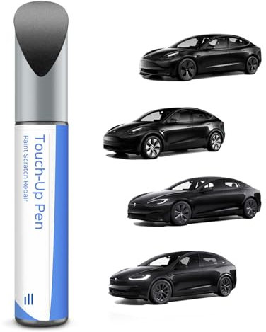 (PBSB) Stylo de retouche noir solide Tesla - Réparation de rayures avec correspondance des couleurs pour modèle 3/Y/S/X