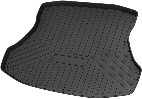 HOPESPANNER Flat Face Cargo Liner Rear Trunk Mat Trunk Cargo Luggage Boot Tray Mat Vertical Stripes Pattern for Honda Civic 2011-2015 Anti-Slip