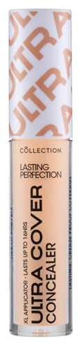 Collection Cosmetics Lasting Perfection Ultra Cover Concealer, Up to 16hr Wear, XL Applicator, Beige Warm, 5.5ml