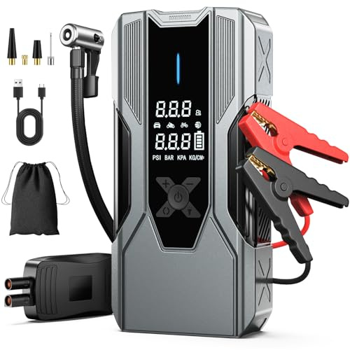 FNITAER Auto starthilfe powerbank autobatterie ladegerät ladegerät autobatterie batterieladegerät für All Benzin und 12.0L Dieselmotor