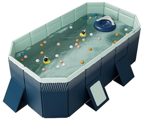axGear Foldable Large Pool Non Inflatable Backyard Outdoor Water Fun