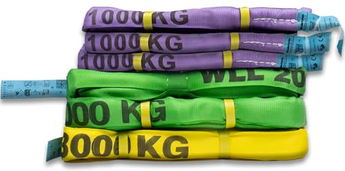 Dolezych DoForce - Juego de 5 abrigos redondos con capacidad de carga de 1000 kg hasta 3000 kg, 5 unidades