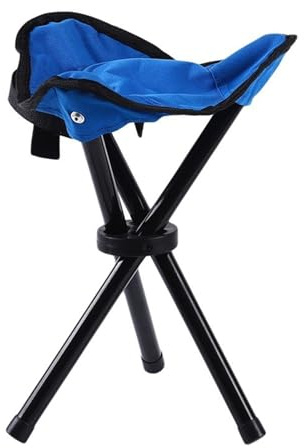 Taburete de pesca portátil de 12 pulgadas de altura plegable con 3 patas