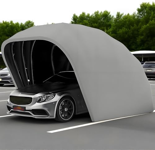 Toldo de cochera móvil resistente, plegable, retráctil para todo tipo de clima, refugio resistente a la intemperie para el hogar, garaje, RV